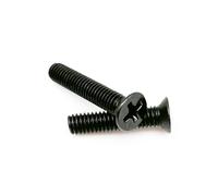 50x M1.2 M1.4 M1.6 M2 M2.5 M3 M3.5 M4 Micro Small Black 304 Stainless steel Cross cross Flat Countersunk Head Screw Bolt(Black carbon steel,8mm,M3)