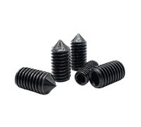 50X M2 M2.5 M3 M4 M5 M6 304 Stainless Black Grade 12.9steel Hex Hexagon Socket Cone Point Grub Set Screw Tapered End Bolt(12.9ClassSteel,8MM_M4)