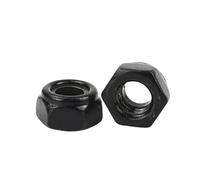 50X M2 M2.5 M3 M4 M5 M6 304 Stainless Steel Carbon Steel Black Zinc-Plated Hex Nylon Insert Lock Nut Self-Locking Nylock Locknut(Black carbon steel,M6)