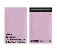 50x Mailer Bags Mailing Envelope Made from 100% Recycled Material Colourful Parcel Shipping Smart Mailer(15 x 18 Inch,Pink)