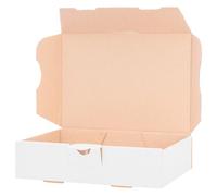 50x Maxi Letter Boxes 180X130X45 MM White Die-Cut Postal Post Folding Box/2