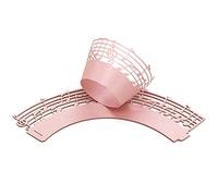 50x Music Notes Cupcake Topper Wrappers Case Cupcake Paper Liner Birtyday Party (Pink)
