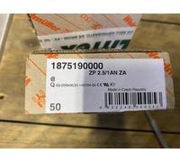 50x New Weidmüller Single Disc Connector ZP 2.5/1AN ZA OVP | Item No. 1875190000