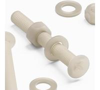 50x Nylon Countersunk Cross Head Machine Screws, M5x40mm, Plastic Nuts, Bolts and Washers