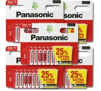 50x PANASONIC AAA LR03 Batteries Zinc Carbon 1.5V Battery EXPIRY 11/2027