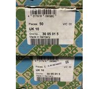 50x Phoenix Contact UK 10 3005015 Through Terminal Block