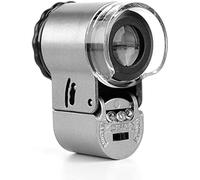 50X Portable Pocket Size Magnifying Glasses with UV and LED Light Mini Lightweight Handheld Microscopes Professional Tricomes, Jewelry,Coin, Bud, Plant, Science, Magnifying Glass