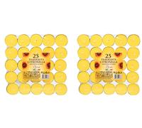 50x Price's Citronella Tealight Candles Garden Home Patio BBQ Outdoor Scented