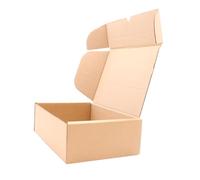 50x SelfHold Brown Die Cut Parcel Mailing Boxes 10x7x3" For Postage Books, Shoes, Snacks, Gifts | Ideal for packing small and medium sized items and great for e-commerce businesses