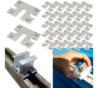 50X Solar Panel Mounting Clips Stainless Steel Grounding Lug Washer for PV Array Earth Bonding Rail System 40x50mm
