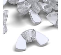 50x Transparent Clear Plastic Acrylic M8 Butterfly, Wing Nuts-Acrylic Plastic Screws