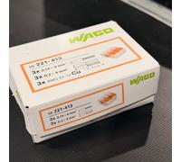 50x WAGO 221-413 Lever Spring Connectors Original Wire Junction Box Cable Clamp
