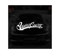 (50x17cm, White) WestCoast Car Stickers for Front Rear Windshield Window JDM Style Car