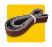 50x2000mm Sanding Belt Assorted Pack, 10 Pcs (2 Each of 60/80/120/240/400 Grits), Aluminum Oxide for Sanders