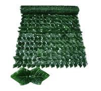 50x200cm Artificial Ivy Privacy Fence Panels - Dark Green Faux Leaf Hedge Screen for Outdoor Garden, Balcony, Patio Decoration - 1x3m UV Resistant Garden Fencing