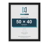 50X40CM BLACK COLOUR MODERN BOX FRAMES WOOD FINISH PHOTO PICTURE POSTER FRAME