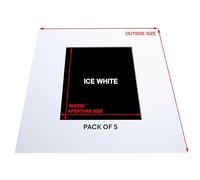 50X40CM Mount for A3 - Image/Photo/Picture- ICE White - Pack of 5