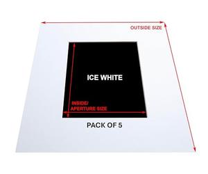 50X40CM Mount for A3 - Image/Photo/Picture- ICE White - Pack of 5