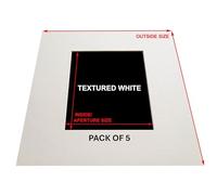 50X40CM Mount for A3 - Image/Photo/Picture- Textured White - Pack of 5