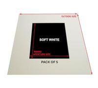 50X40CM Mount for A4 - Image/Photo/Picture- Soft White - Pack of 5