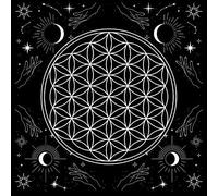 50x50/60x60/75x75cm Tarot Tablecloth Mat Geometric Divinations Table Cloth Board Game Oracles Card Pad Mat Board Game Table Cloth Divinations Tablecloth Astrology Tarot Card Pat