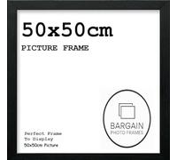 50x50 cm Black Square Photo & Picture Frames Home Decor Poster Frames Multi Square Sizes (50x50 cm, Black)