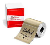 50x50 mm Printer Round Label, Printer Label Paper Compatible with Phomemo M100 M110 M220 M221 M108 M200 for Address