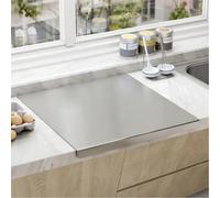 50X50Cm 304 Stainless Steel Cutting Board Folded Edge Worktop Saver