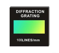 50x50mm transmission diffraction grating 2mm thick for educational use in spectral decomposition and optical component detection (100)