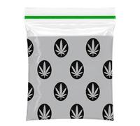 50X50mm, Ziplock Bags, baggies, 2X2 Inch, Mini Plastic Bags (Black Leaf)