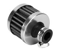 50x58mm/2x2.3in Vent Crankcase Breather, 13mm/0.5in Interface Inner Diameter Universal Air Intake Filter with Clamp Mini Air Cleaner Filter Breather for Automotive Part Replacement (Silver)