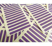 50x5mm Narrow Rectangular Dark Purple Violet Colour Code Stickers, 144 Self-Adhesive Rectangles Sticky Coloured Labels