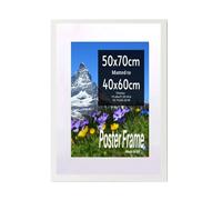 50x70 cm Frame with 40x60 cm Mount White - HD Aclyric Front - Photo Print Poster Frame Both Ways Wall Hanging Hooks - Display Pictures With White Boarder
