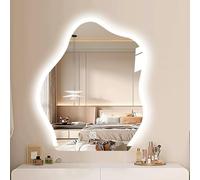 50x70CM LED Illuminated Bathroom Mirror, Cloud Shape Vanity Mirror With Lights, Irregular Wall Mounted Decorative Mirror With Lights, Explosion-proof