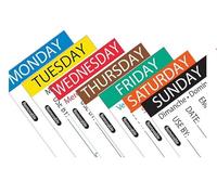 50x75mm Day of The Week Labels Monday-Sunday (7x500)