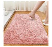 (50x80 cm (1ft 6in x 2ft 6in)- Small Door Mat/Bath Mat) Pink Rugs Floor Area Carpet Living Room Shaggy Rug