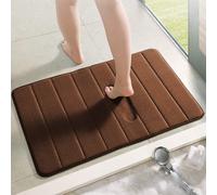 (50x80 cm, Brown/Coffee Bath Mat) Memory Foam Bath Mat Non Slip Bathroom Shower Rug