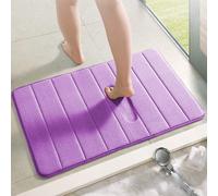 (50x80 cm, Lilac/Purple Bath Mat) Memory Foam Bath Mat Non Slip Bathroom Shower Rug