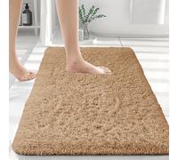 (50x80 cm- Small Bath Mat, Beige) Non Slip Bath Mats Soft Shaggy Bathroom Shower Rug