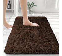 (50x80 cm- Small Bath Mat, Brown) Non Slip Bath Mats Soft Shaggy Bathroom Shower Rug
