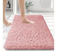 (50x80 cm- Small Bath Mat, Pink) Non Slip Bath Mats Soft Shaggy Bathroom Shower Rug