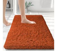 (50x80 cm- Small Bath Mat, Rust/Orange) Non Slip Bath Mats Soft Shaggy Bathroom Shower Rug