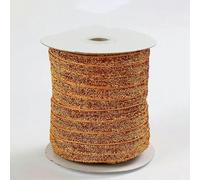 50Yards Metallic Glitter Velvet Ribbon 3/8Inch Single Face Sparkle Ribbon Gradient Gold Silver Ribbons DIY Crafts Wrapping-Orange-1CM 50Yards
