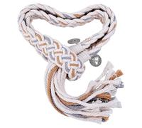 51.2" Rustic Handfasting Cord Wedding Lasso with Pendants, Cloth Ceremony Cord for Bridal Blessing & Unity Knot Tradition.