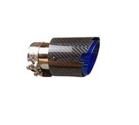 51 54 57 60 63mm Universal Carbon Exhaust Tips Blue Fairy Style For For Fiat For Benz End Nozzles Pipes Car Exhaust Tail Pipe(IN 70 OUT 101 MM)