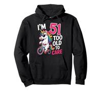 51 Birthday 51 Years Old 51st Men Women Unicorn Funny Pullover Hoodie