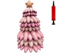 51 Inch Christmas Tree Balloon, Inflatable Crystal Christmas Tree, Reusable Jumbo 3D Iridescent Xmas Trees Foil Balloon Kit,Standing Decor for Home Festival Party Decorations New Year Gifts(#f)