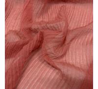 51 Inch Wide Pink Stripe Crinkle Fabric Stretch Semi Sheer Breathable Textile for Dresses, Handmade Backgrounds, Decoration and Crafts