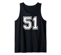 51 Number Fifty-One Team Sports Graphic Matching Varsity Tank Top
