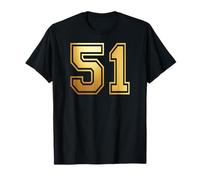 51 Number Fifty-One Team Sports Graphic Varsity Matching T-Shirt